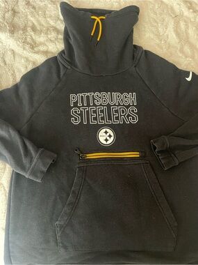 Nike Black Pittsburgh Steelers Turtleneck Pullover with Gold Accents